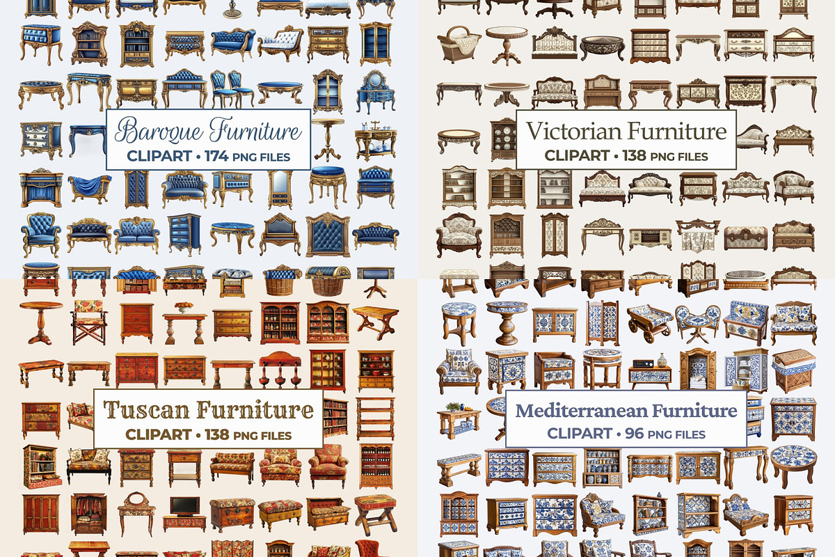Furniture Clipart Mega Bundle, an Object Graphic by Project Deco (Photo 2 of 5)