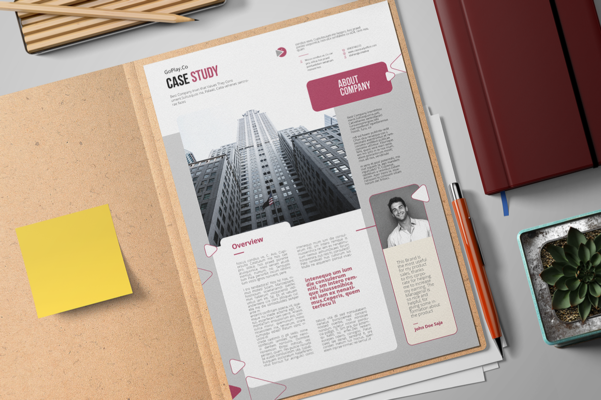 Case Study Template 05, a Stationery Template by spidergraph (Photo 2 of 6)