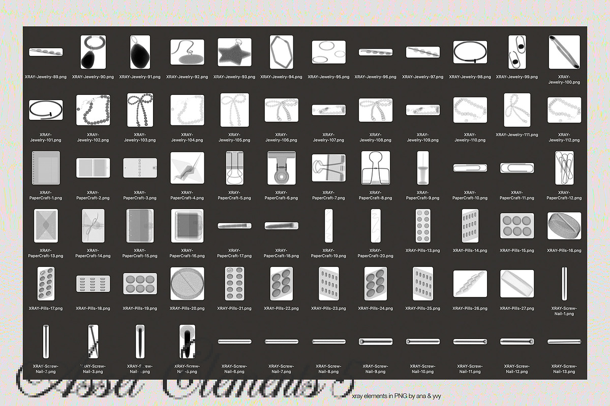 XRAY COLLAGE KIT | What's in my Bag, an Object Graphic by ana & yvy (Photo 18 of 20)