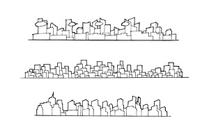 32 Doodle Cityscape