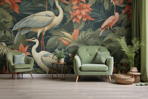 Heron Bird Tropical Wall Murals