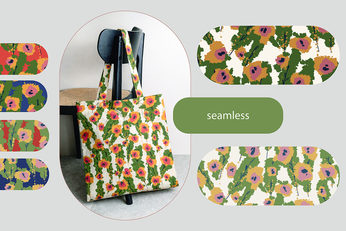 Soft Botanical Seamless Pattern Set, a Pattern Graphic by FER by Ekaterina Kazakova (Photo 5 of 6)