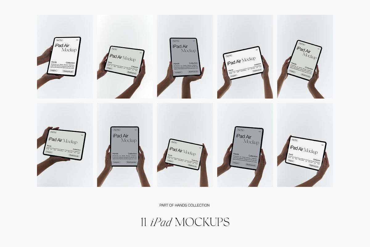 iPad Air in Hand Mockups, an iPad Mockup by Feel This (Photo 8 of 8)