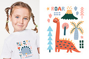 Cute Dinosaurs clipart set., an Animal Illustration by Kira Konoshenko (Thumbnail 11 of 12)