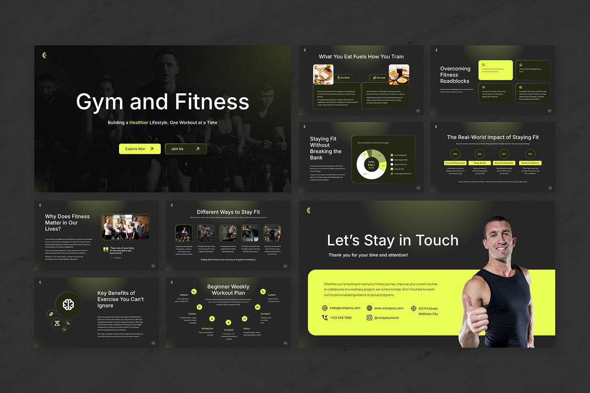 Gym and Fitness Presentation Keynote, a Presentation Template by Antstheme (Photo 3 of 3)
