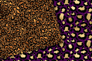 Golden Leopard Digital Paper