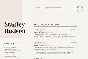 Modern Resume CV Template Design