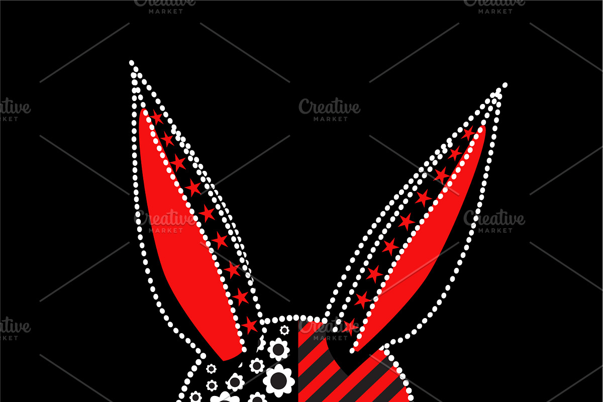 Sugar Skull with Bunny Ears, a Graphic by TeaGraphicDesign