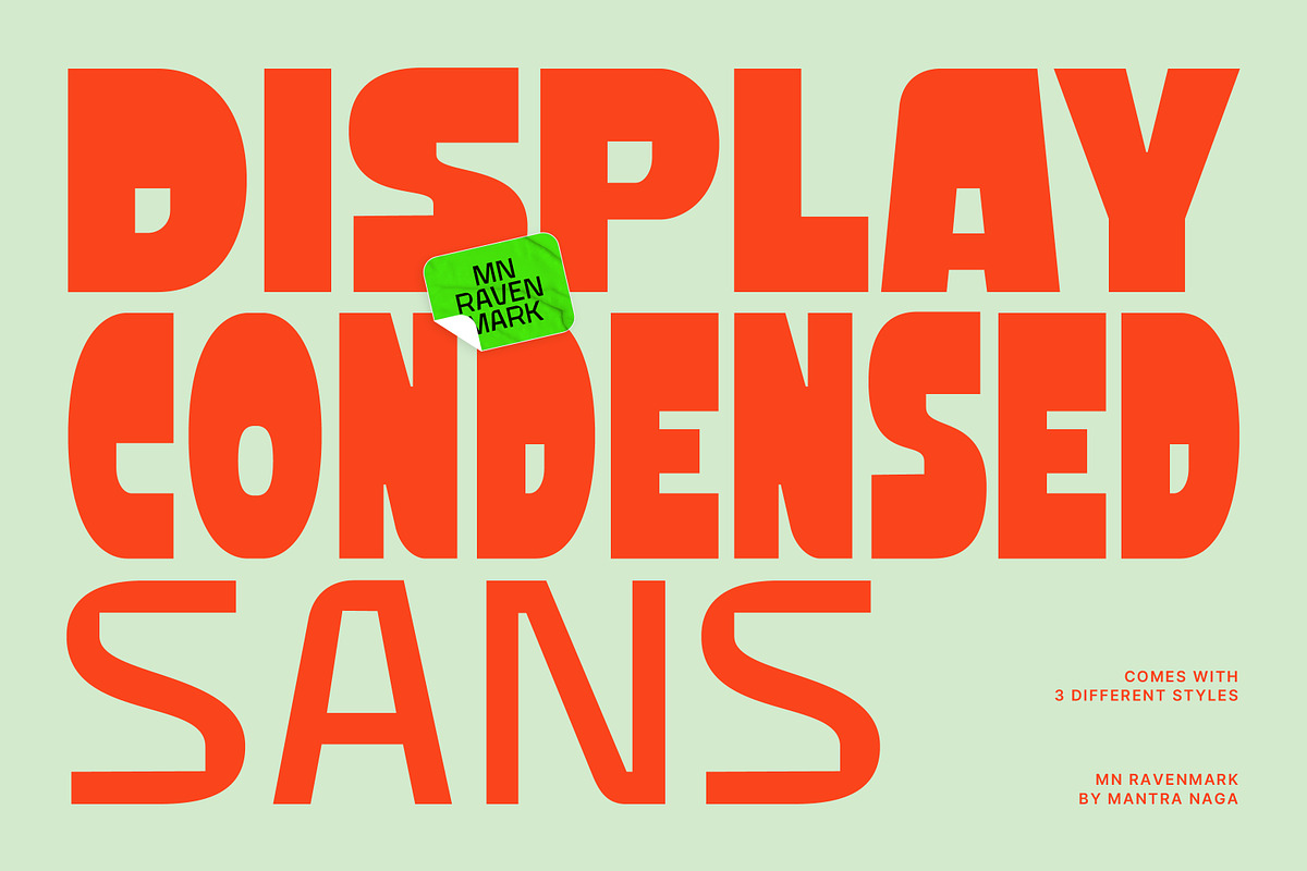 MN Ravenmark - Bold Display Sans, a Sans Serif Font by Mantra Naga (Photo 11 of 18)