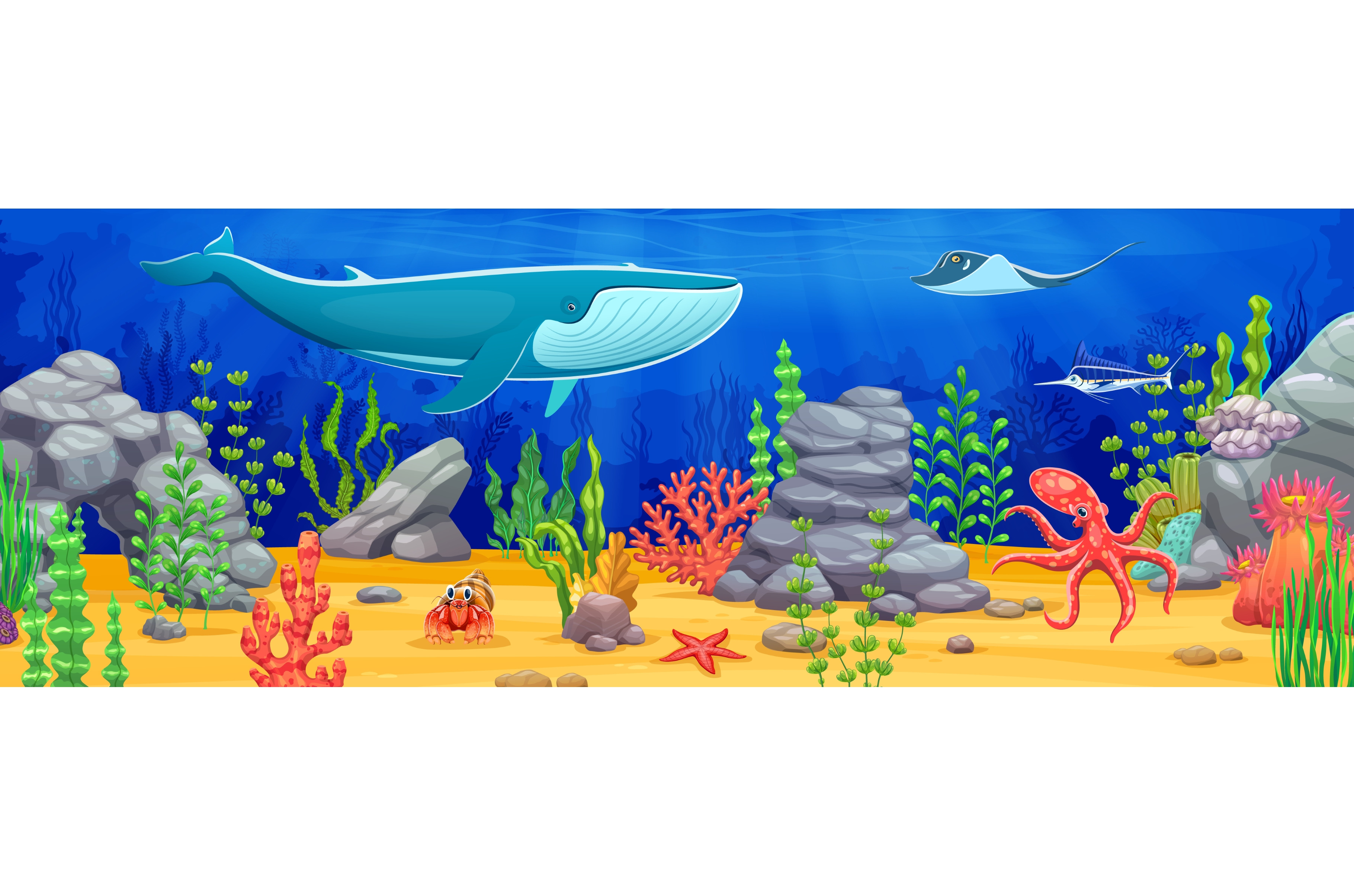 Cartoon game background, an Animal Illustration by Vector Tradition