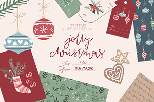 Jolly Christmas Illustrations Set, a Seasonal Illustration by Ola_Mazur