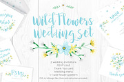 Wild Flowers Wedding Set, an Invitation Template by SimpleThings (Thumbnail 1 of 12)