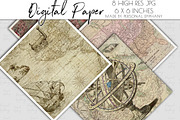 Vintage map digital paper pack, old, a Pattern Graphic by Personal Epiphany (Thumbnail 2 of 3)