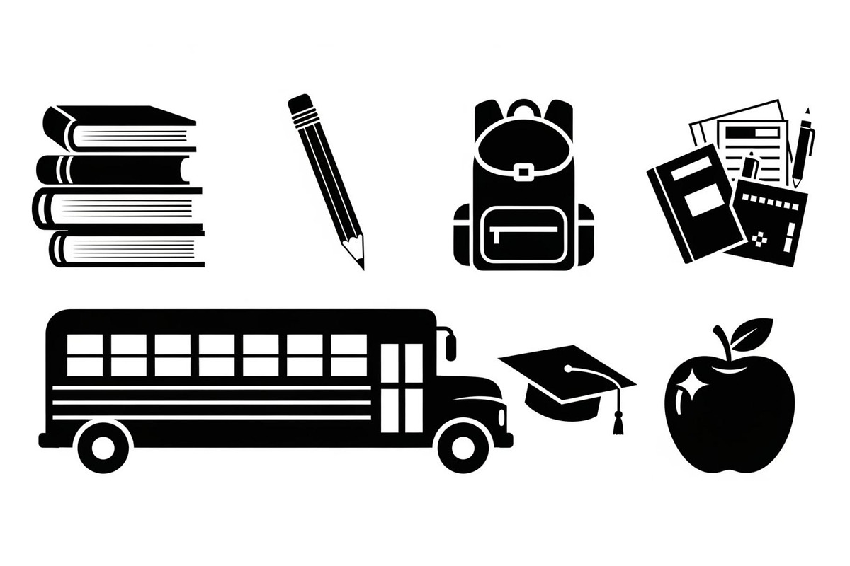 Back To School Silhouette Bundle, an Illustration by Designer_Momina (Photo 25 of 51)