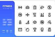 Fitness - Line Icons Vol.2, an Outline Icon by RudenkoArts (Thumbnail 1 of 4)