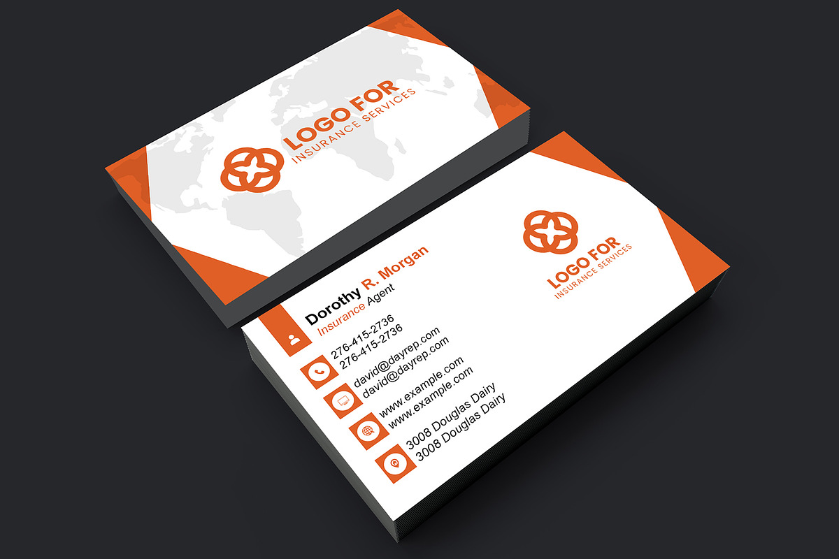 Printable Business Card PSD Template preview 4