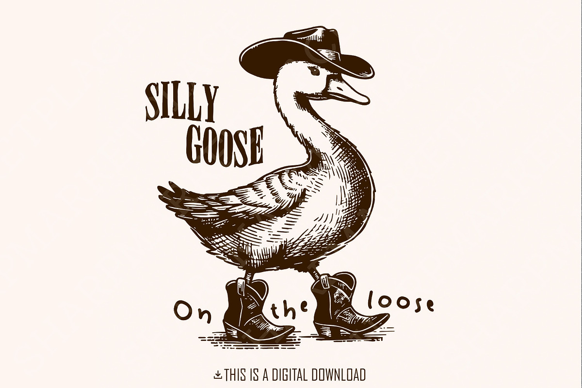 Silly Goose on the Loose PNG, Funny, an Illustration by SharpMarketplace (Photo 1 of 9)