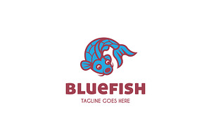 Blue Fish Logo, a Branding & Logo Template by ashenterprise