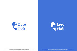 Love Fish Animal Logo Design Icon, a Branding & Logo Template by Morvana Crew