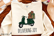 Delivering Joy Scooter PNG Art, a Seasonal Illustration by CrexoraLab (Thumbnail 1 of 4)
