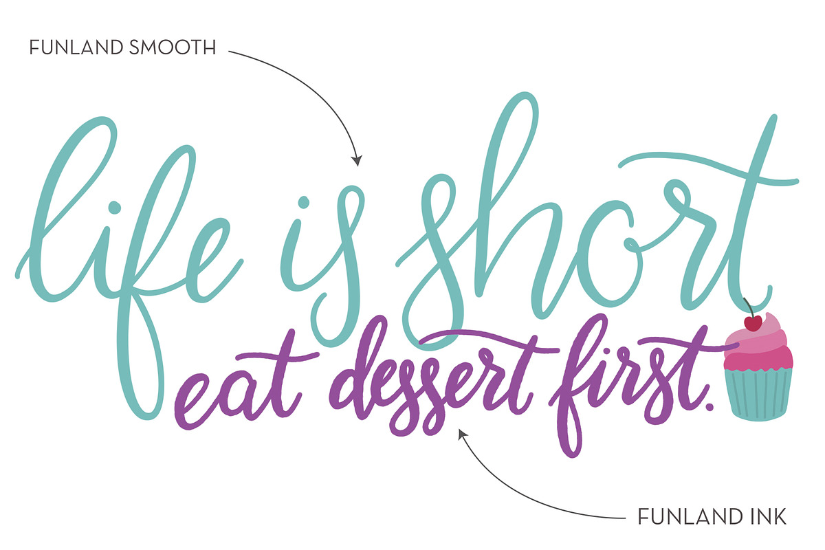 Funland procreate brush calligraphy, a Brush Add-On by chattypress (Photo 3 of 3)