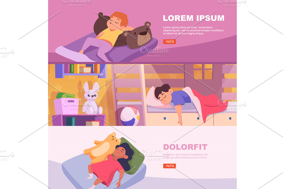 Kindergarten sleep. happy little, a Person Illustration by Onyx