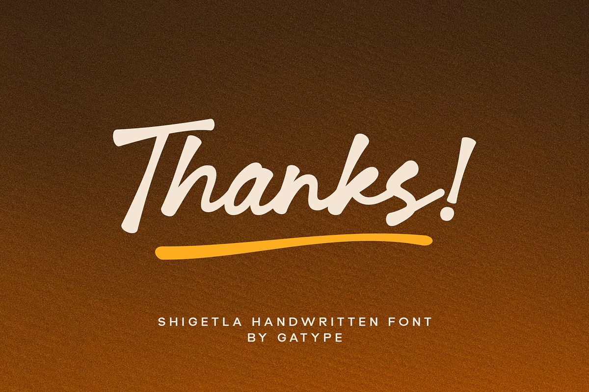Shigetla, a Script Font by Gatype (Photo 8 of 8)