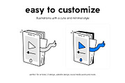 Smartphone Doodle Icons, an Outline Icon by Vectors Market (Thumbnail 5 of 10)