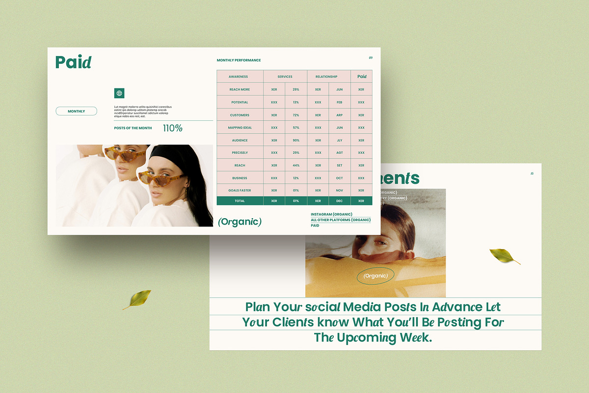 Social Media Report Kit, a Presentation Template by S A N D Y (Photo 3 of 10)