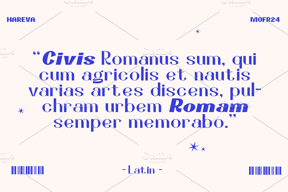 Hareva - Sleek Retro Sans, a Sans Serif Font by Mofr 24 (Photo 6 of 15)