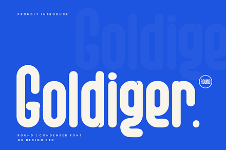 Goldiger - Round Sans Font, a Sans Serif Font by QR Design Studio