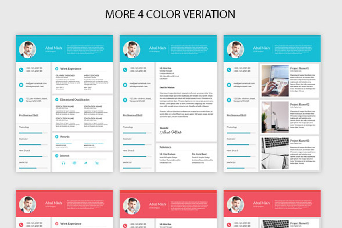 Material Resume/CV-V05, a Resume Template by Template Shop (Photo 4 of 4)