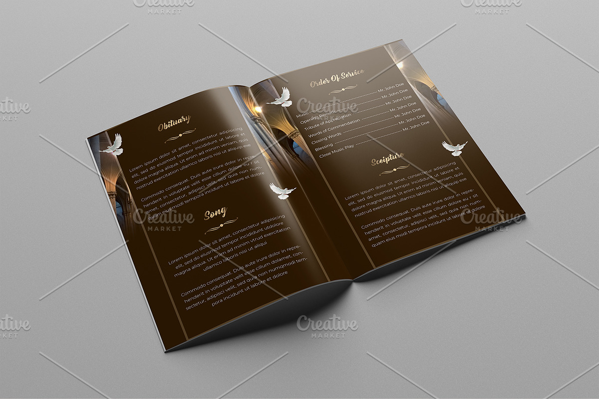 Funeral Program | Ms Word Version, a Brochure Template by GreenPixi (Photo 2 of 4)