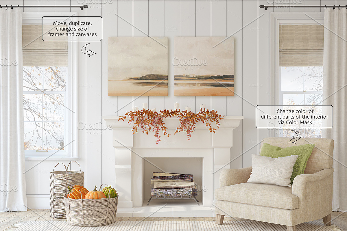 AUTUMN AT THE FARMHOUSE, a Poster Template by MyHomeMockups (Photo 8 of 12)