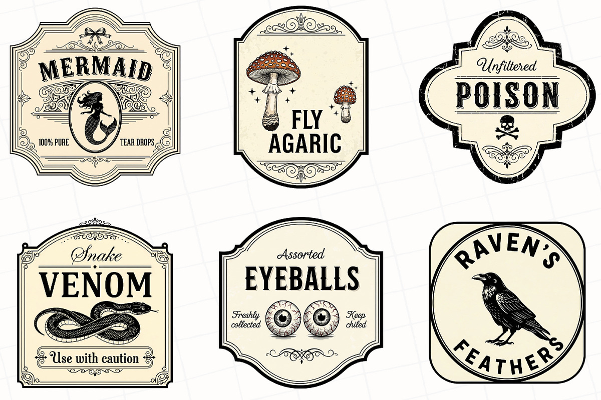 Halloween Potion Label Sublimation, an Illustration by OK Design (Photo 3 of 5)
