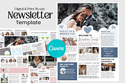 Canva Newsletter Template Wedding, a Flyer Template by PixelCraft (Thumbnail 1 of 15)