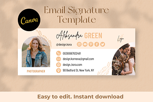 Email signature template