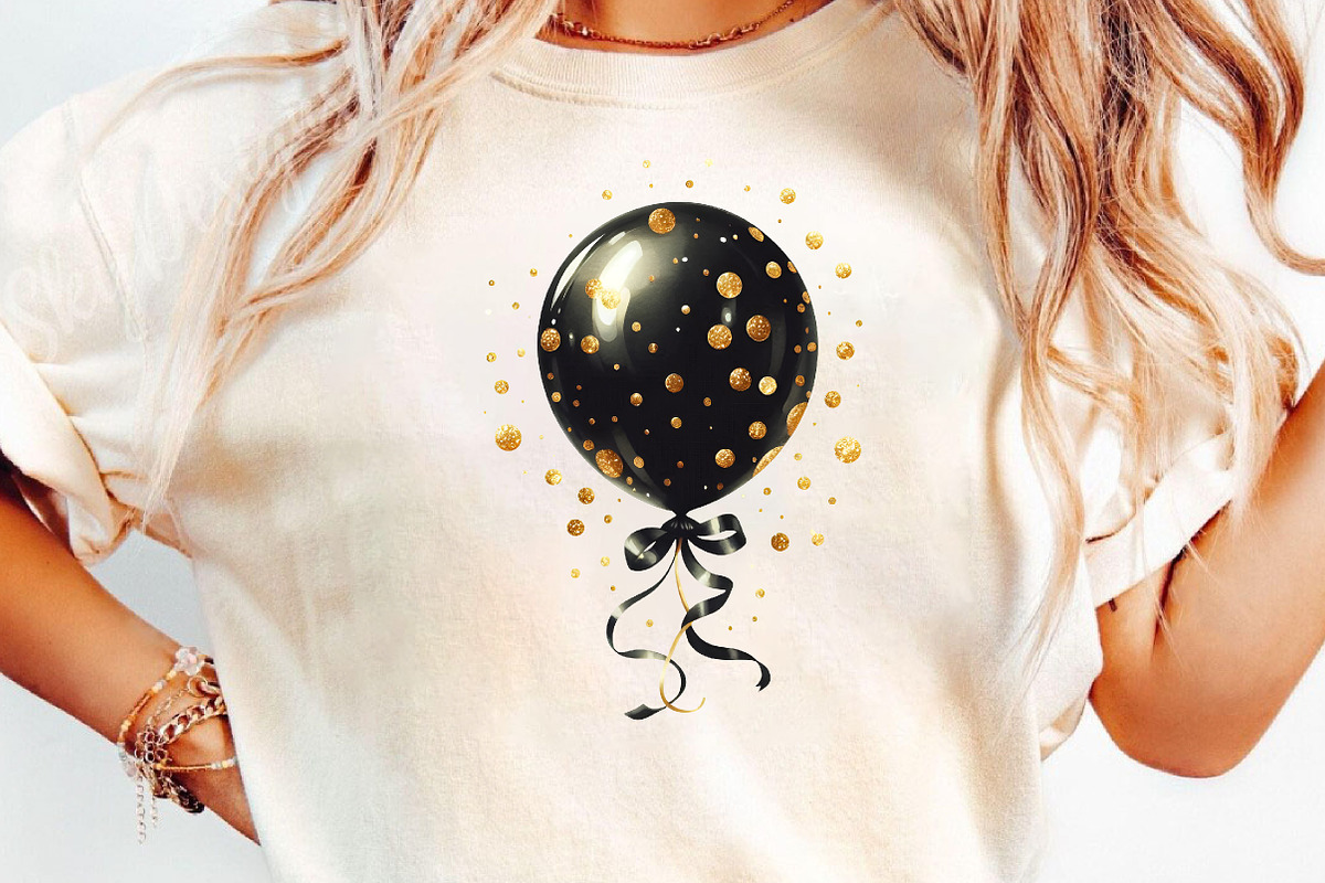 Black & Gold New Year Clipart, an Illustration by DreamCafeArt (Photo 6 of 8)