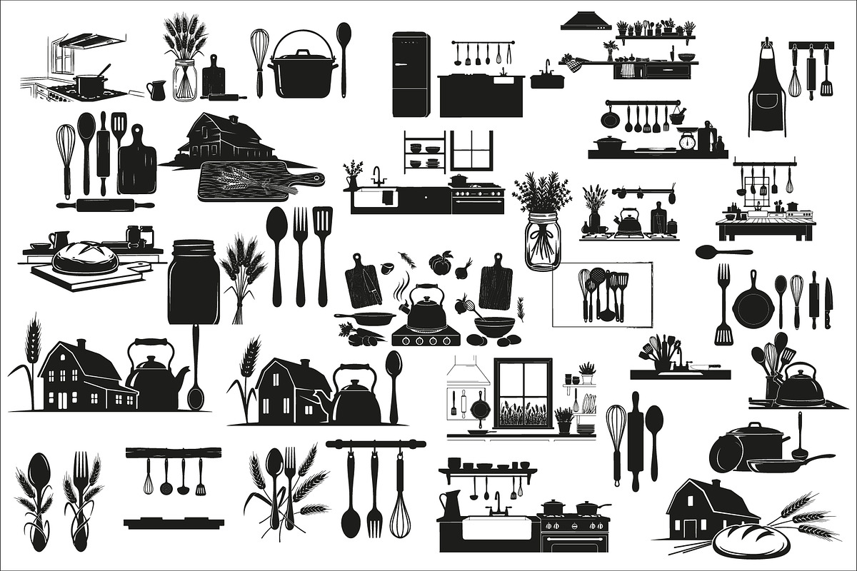 farmhouse kitchen wall decor design, an Illustration by Amazin_art (Photo 1 of 33)