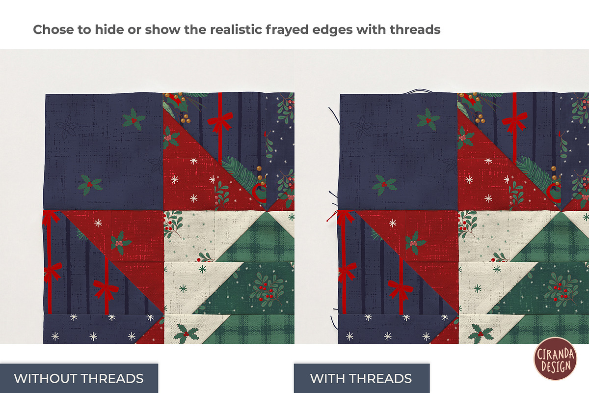 Christmas Tree Quilt Block Mockup, a Household Mockup by Ciranda Design (Photo 8 of 10)