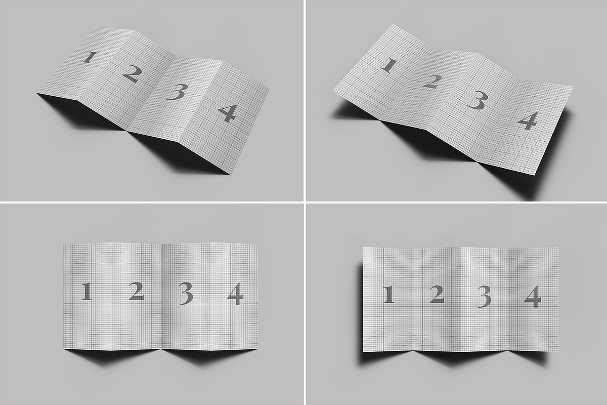 4 Fold DL Brochure Mockup - 8 Views, an Advertising Mockup by Illusiongraphic (Photo 11 of 20)