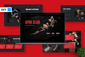 GYM Club - Fitness Keynote, a Presentation Template by Deepslide Studio