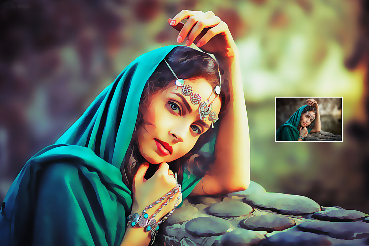 Oil Paint Cartoon Effect, an Action Add-On by U_Design (Photo 4 of 6)