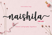 Naishila Font Duo, a Script Font by FadeLine Studio (Thumbnail 1 of 14)