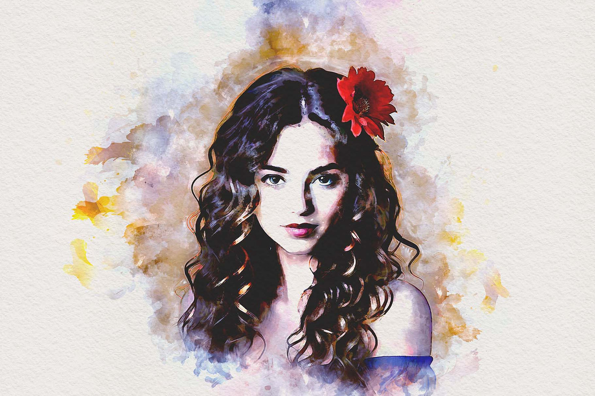 Realistic Watercolor Effect Action, an Action Add-On by MRI STUDIO (Photo 6 of 17)