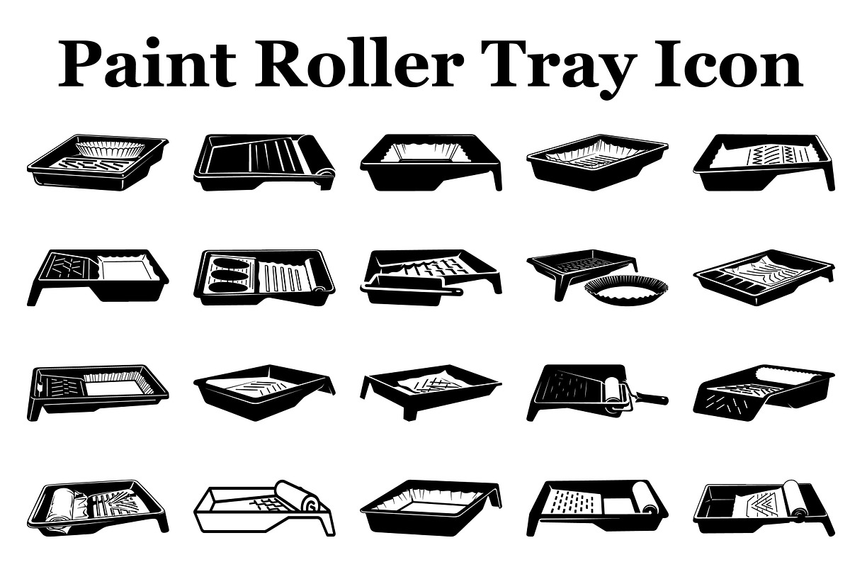 Paint Roller Tray Icon Silhouette, an Icon by hafijul (Photo 1 of 10)