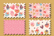 Funky Strawbs clipart & paper set, an Illustration by Poppymoondesign (Thumbnail 4 of 5)