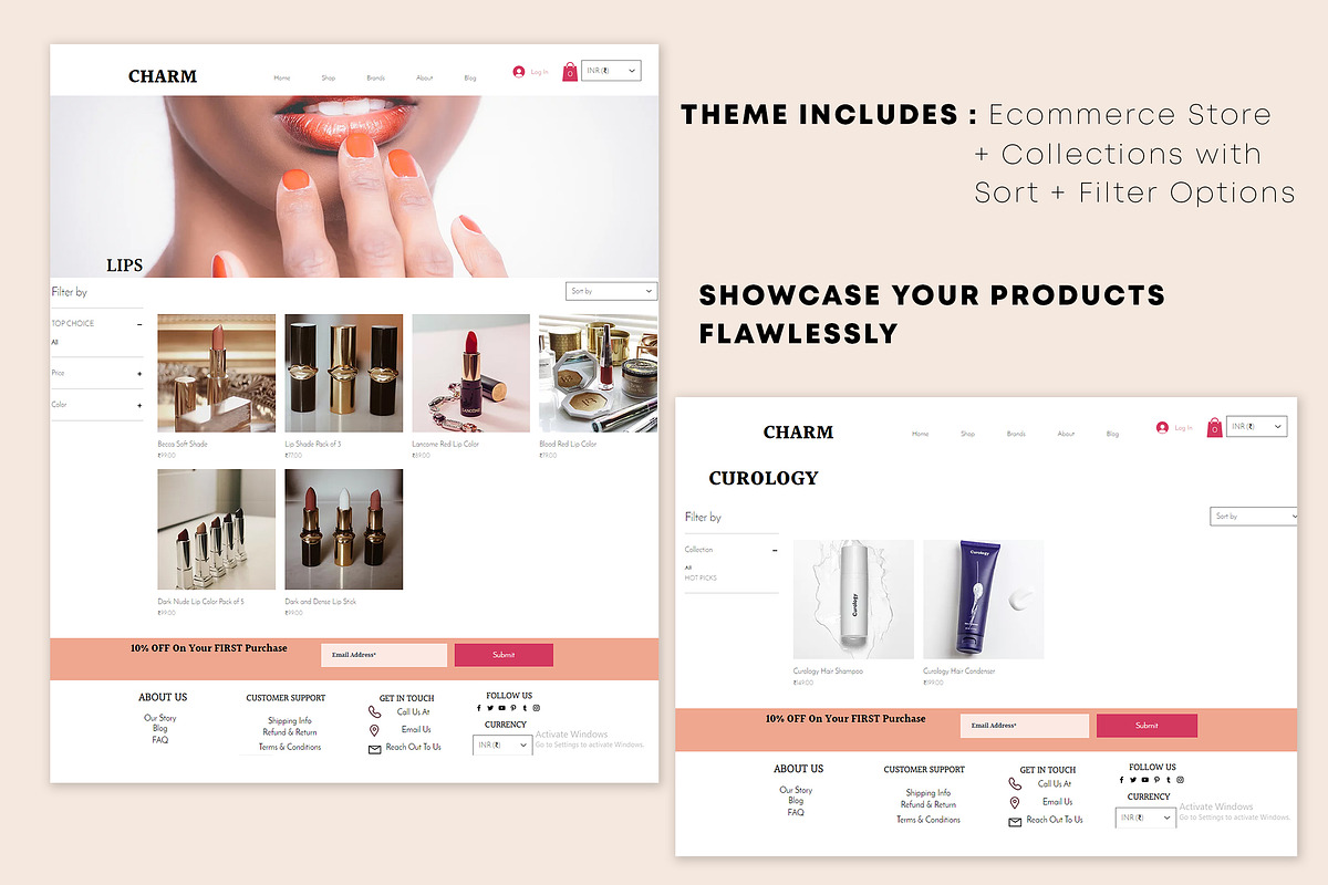 Ecommerce Wix Studio Template Charm, a Wix Template by Design Unique (Photo 4 of 8)