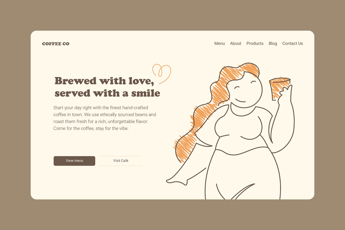 Hand-Drawn Coffee People, a Person Illustration by Vasya Kobelev (Photo 7 of 11)