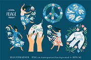 MAKE LOVE, NOT WAR vector collection, an Animal Illustration by Nadia Grapes (Thumbnail 7 of 12)
